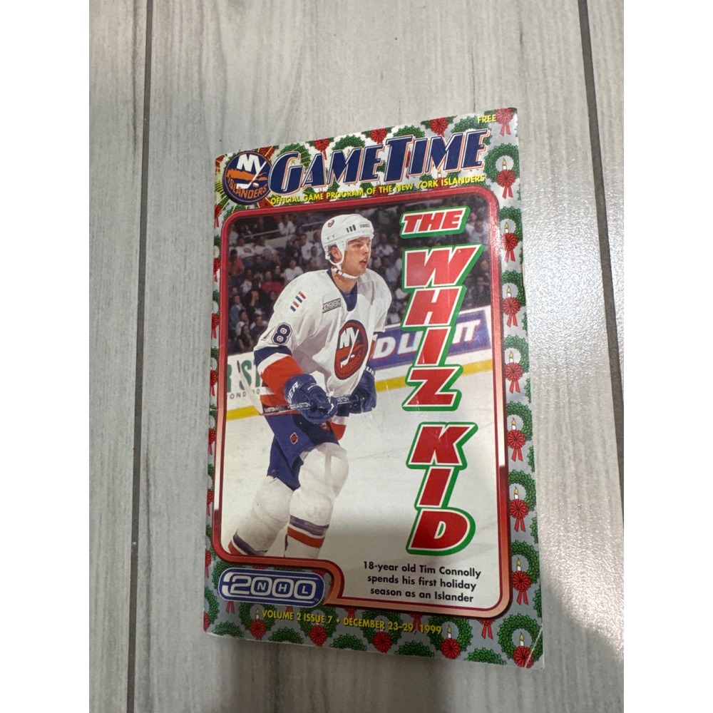 1999 New York Islanders GameTime Program Tim Connolly Whiz Kid Rookie Vol 2 Iss7